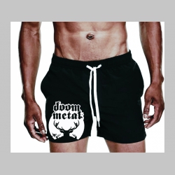 Doom Metal - plavky s motívom - plavkové pánske kraťasy s pohodlnou gumou v páse a šnúrkou na dotiahnutie vhodné aj ako klasické kraťasy na voľný čas